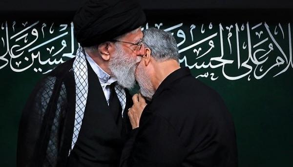 عکس حاج قاسم و امام خامنه ای