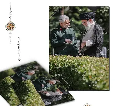 عکس حاج قاسم و امام خامنه ای