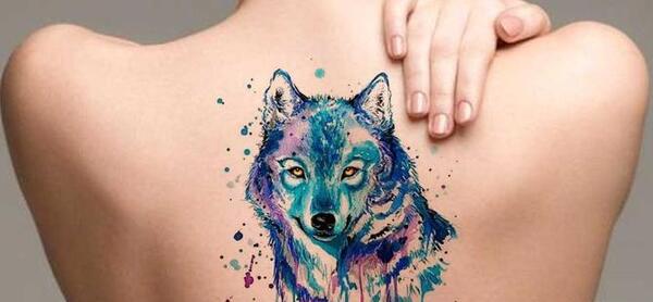 عکس تاتو روی دست مردانه گرگ