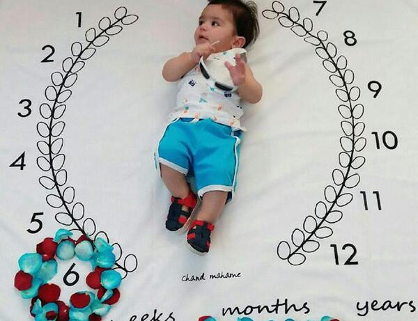 عکس ششمین ماهگرد نوزاد
