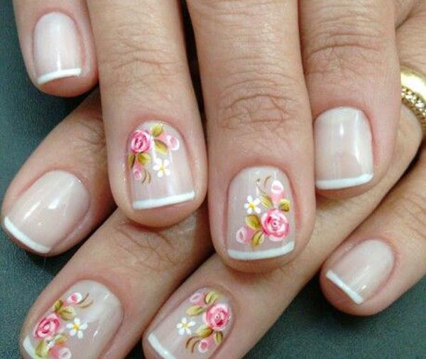 عکس طرح ناخن گل