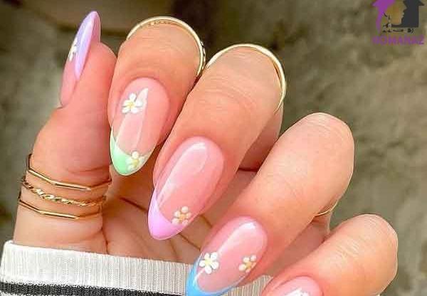 عکس طرح ناخن گل