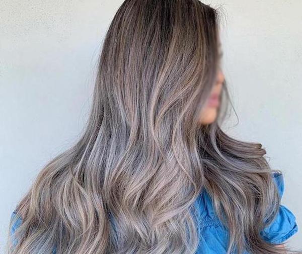 عکس رنگ مو دودی نسکافه ای