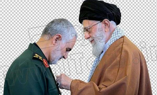 عکس شهید سردار سلیمانی با رهبر