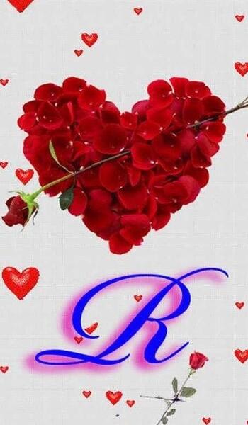 عکس ولنتاین با حرف r