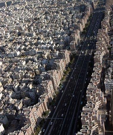 عکس ساختمان های اکباتان از بالا