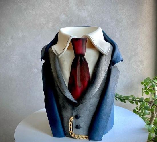 عکس کراوات روی کیک