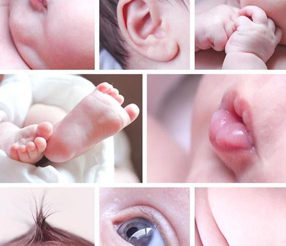 عکس یک ماهگی نوزاد پسر با شکلات
