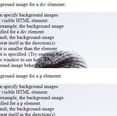 عکس تصویر پس زمینه در html