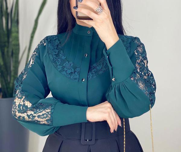 عکس شومیز یقه شکاری