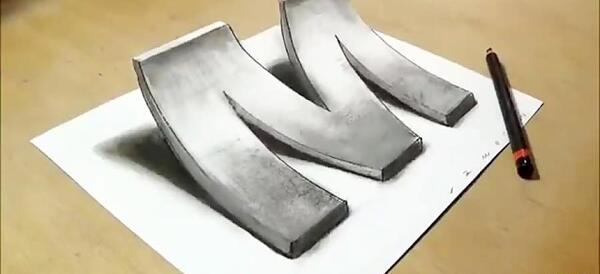 عکس نقاشی ساده و زیبا سه بعدی