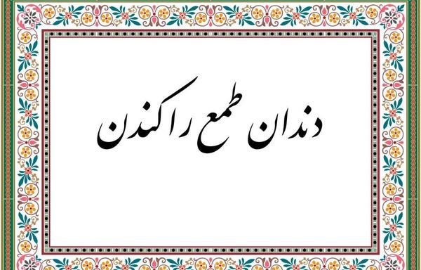 عکس ضرب المثل دندان طمع را کندن
