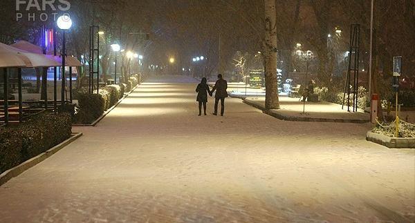 عکس بارش برف تبریز