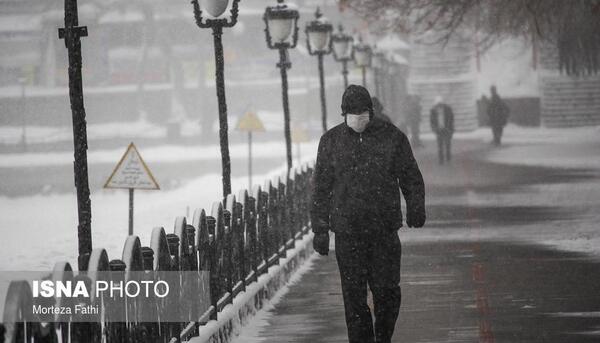 عکس بارش برف تبریز