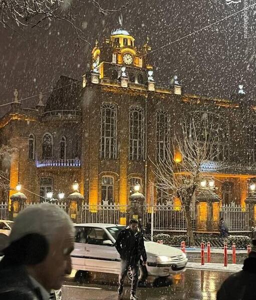 عکس بارش برف تبریز