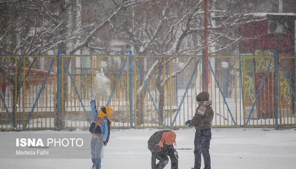 عکس بارش برف تبریز