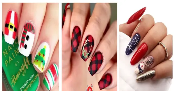 عکس طرح ناخن کریسمس ۲۰۲۰