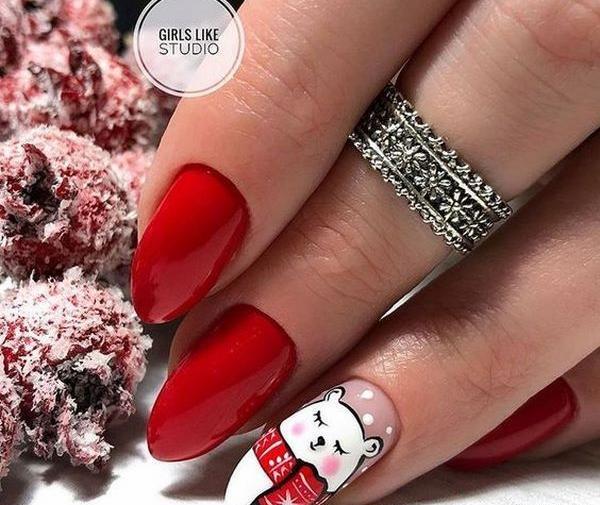 عکس طرح ناخن کریسمس ۲۰۲۰