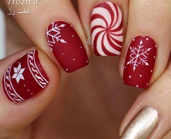 عکس طرح ناخن کریسمس ۲۰۲۰