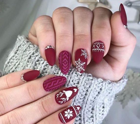 عکس طرح ناخن کریسمس ۲۰۲۰