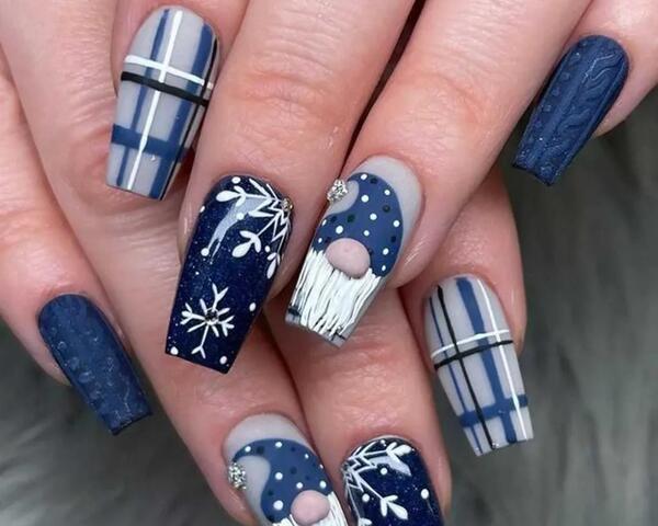 عکس طرح ناخن کریسمس ۲۰۲۰