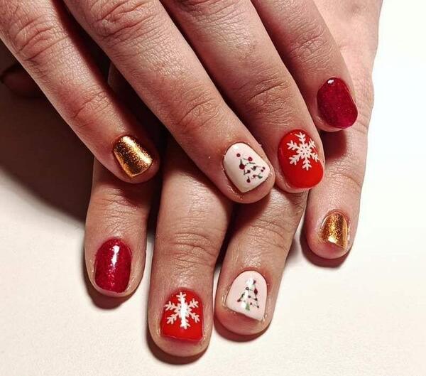 عکس طرح ناخن کریسمس ۲۰۲۰