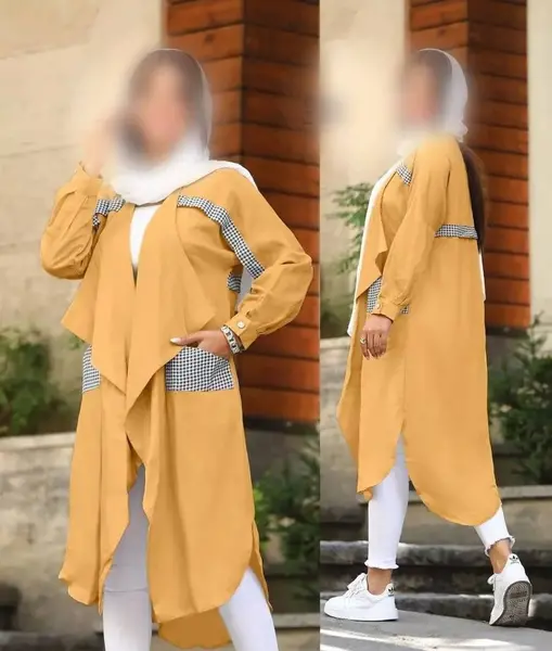 عکس مانتو ساده جلو باز