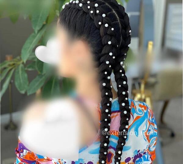 عکس بافت مو رنگی