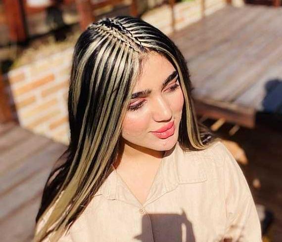 عکس بافت مو رنگی
