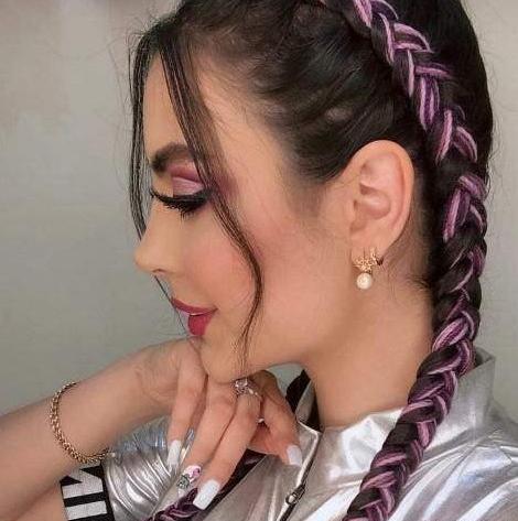 عکس بافت مو رنگی