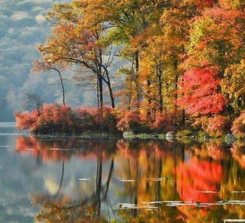 عکس نوشته طبیعت زیبای پاییزی