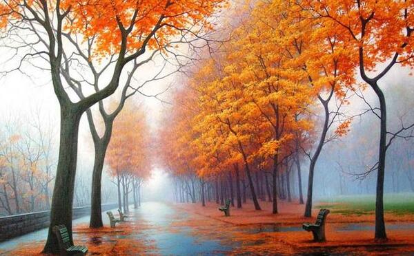 عکس نوشته طبیعت زیبای پاییزی