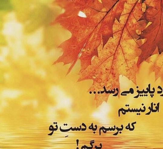 عکس نوشته طبیعت زیبای پاییزی