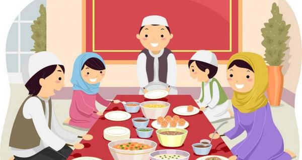 عکس نقاشی سفره ی افطار