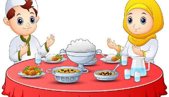 عکس نقاشی سفره ی افطار