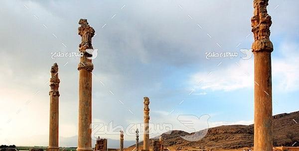 عکس ستون تخت جمشید