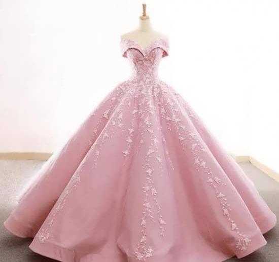عکس لباس عروس دخترانه صورتی