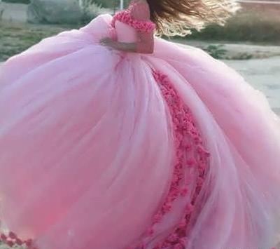 عکس لباس عروس دخترانه صورتی