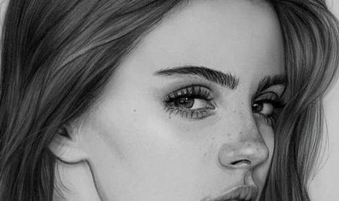عکس نقاشی دختر با مداد طراحی
