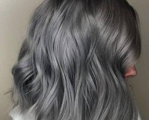 عکس ترکیب رنگ مو دودی خاکستری