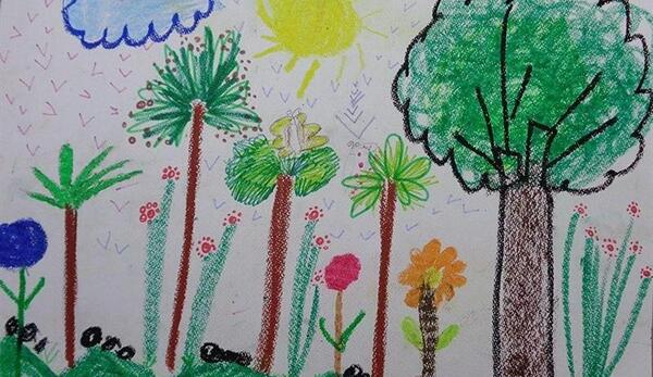 عکس نقاشی زلزله کودکانه