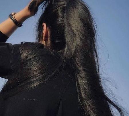 عکس دختر مو سیاه