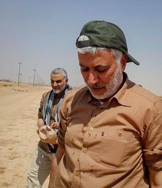 عکس حاج قاسم در جبهه