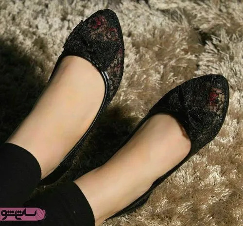 عکس کفش دخترانه مجلسی شیک پاشنه کوتاه