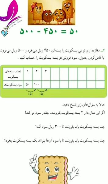 عکس صفحه های کتاب ریاضی سوم دبستان