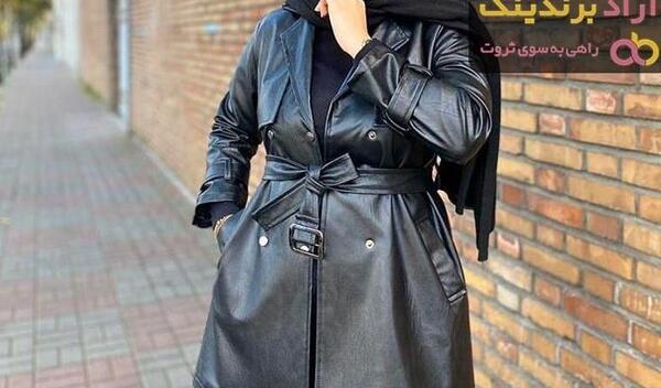 عکس پالتو چرم مشکی