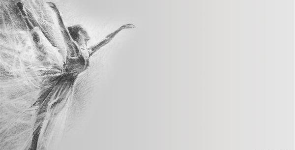 عکس نقاشی دختر در حال رقص