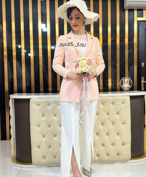 عکس کت شلوار گلبهی