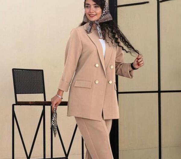 عکس کت شلوار گلبهی