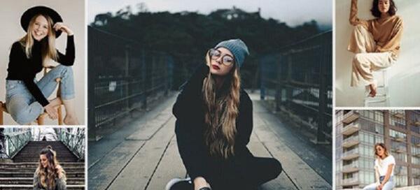 ژست عکس نشسته جلو اینه